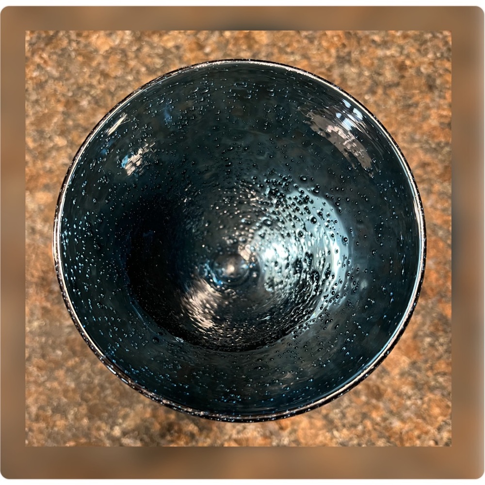 Artland-Sapphire Blue Seeded Wine/Water Goblets - Picture 3 of 4